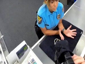 Busty Police Officer fuck with pawn man at the pawnshop