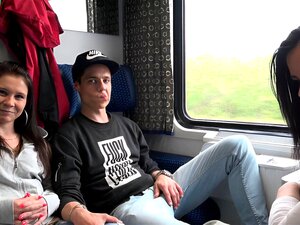 Foursome Sex In Public TRAIN. Couple With A Camera Approaches Other Czech Couples And Offers Them Money For Sex Porn