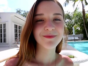 Cute Barely Legal Petite By Pool, Cute Barely Legal Petite Cutie In All Her Holes By The Pool Porn