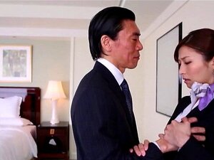 Hot Japanese Stewardess Gets Fucked By A Hung Older Dude Porn